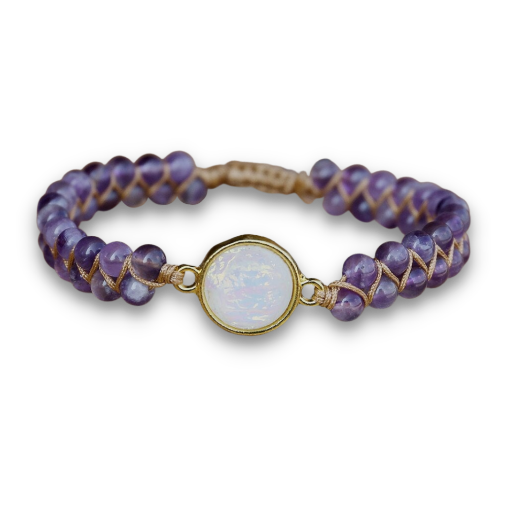 Bracelet Yoga en Améthyste "Force & Sagesse"