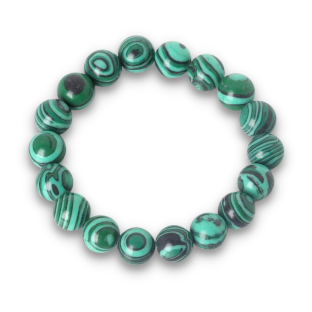 Bracelet Yoga en Malachite "Protection & Clairvoyance"