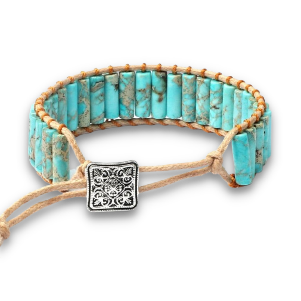 Bracelet Bohémien Yoga en Jaspe "Épanouissement & Estime de soi"