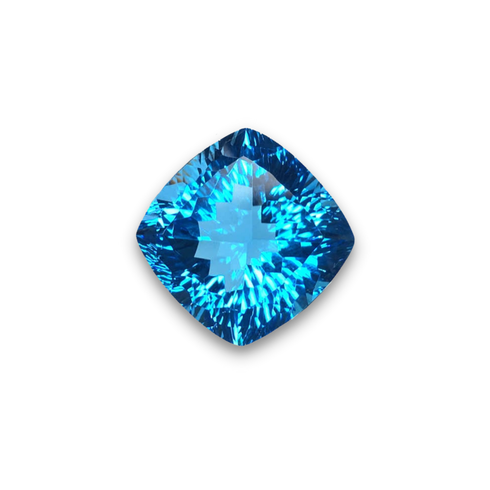 Pierre Taillée en Topaze bleue "Fidélité & Intégrité"