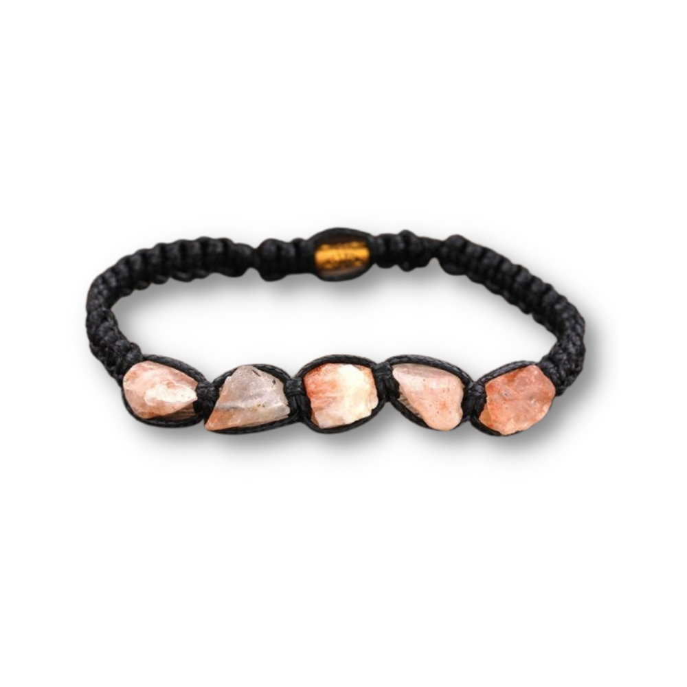 Bracelet Shamballa en Pierre de soleil "Chaleur & Optimisme"