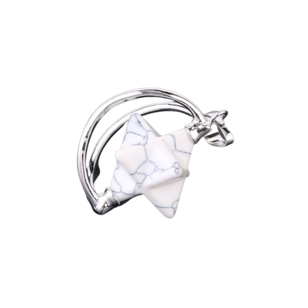 Pendentif Guérison en Howlite - Merkaba