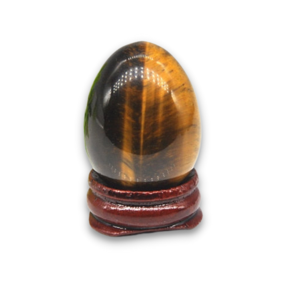 Oeuf de Yoni Massage en Oeil de tigre "Courage & Audace"