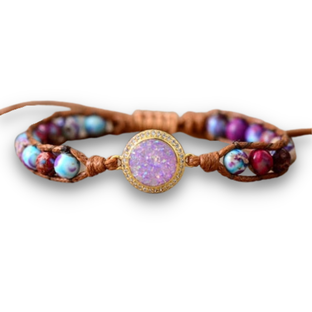 Bracelet Bohémien en Opale et Jaspe "Créativité & Spontanéité"