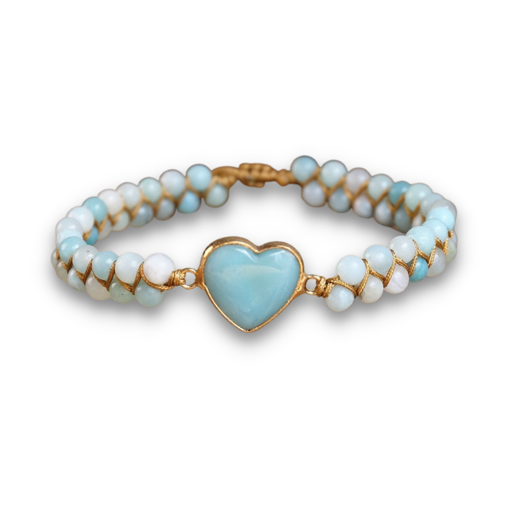 Bracelet en Amazonite "Paix & Courage"