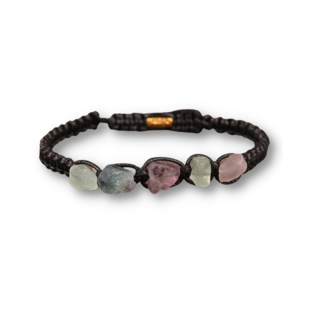 Bracelet Shamballa en Fluorite "Stabilité & Clairvoyance"