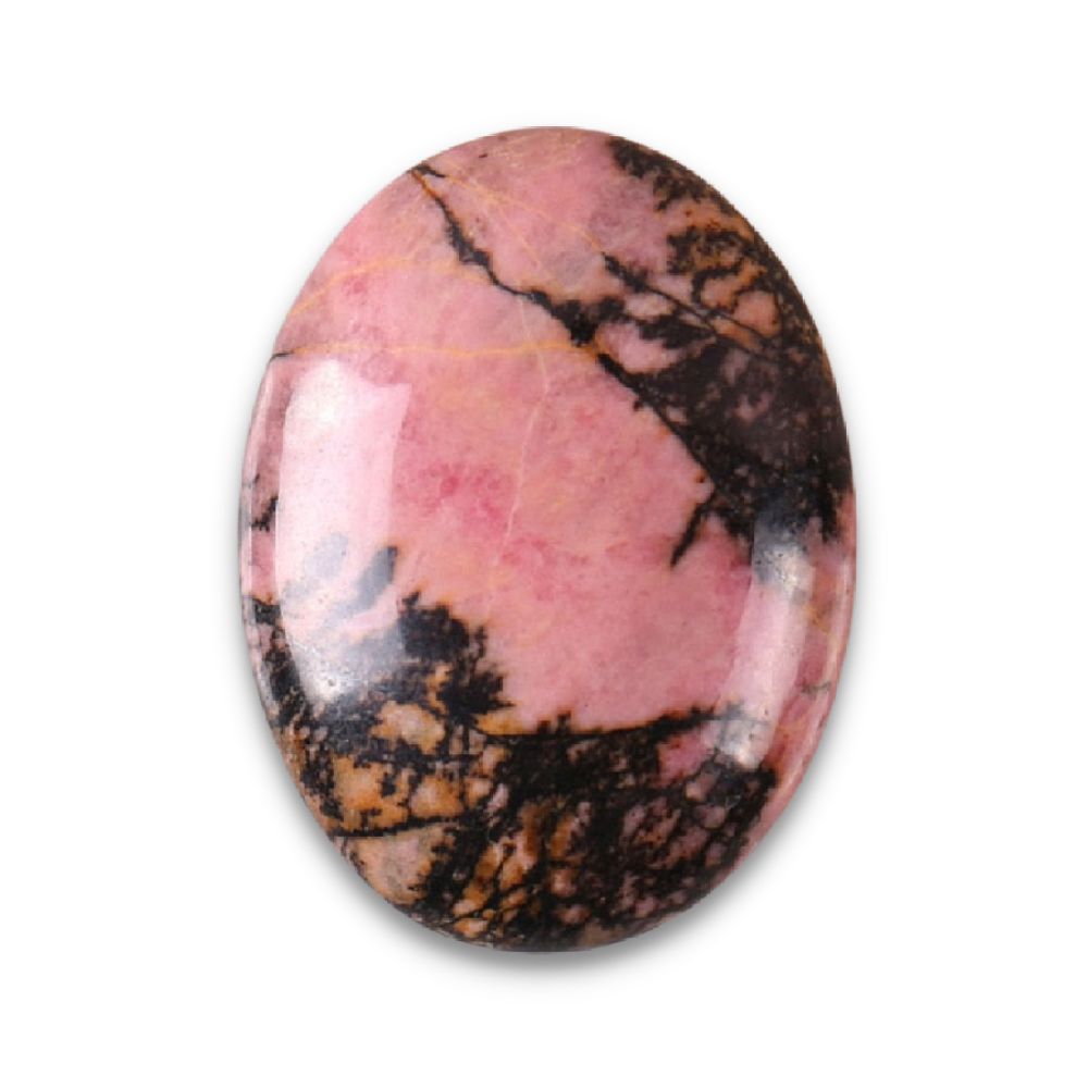 Cabochon en Rhodonite "Amour & Bienveillance"