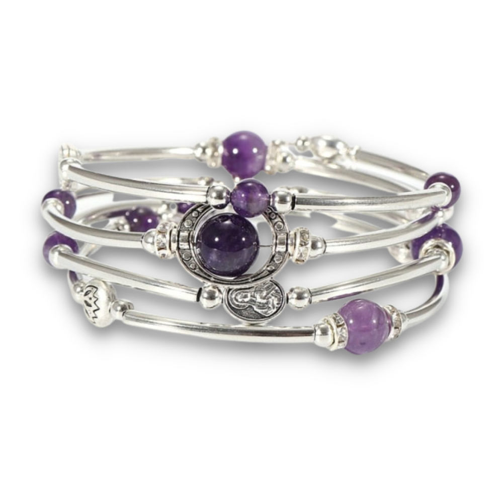 Bracelet en Améthyste "Force & Sagesse"
