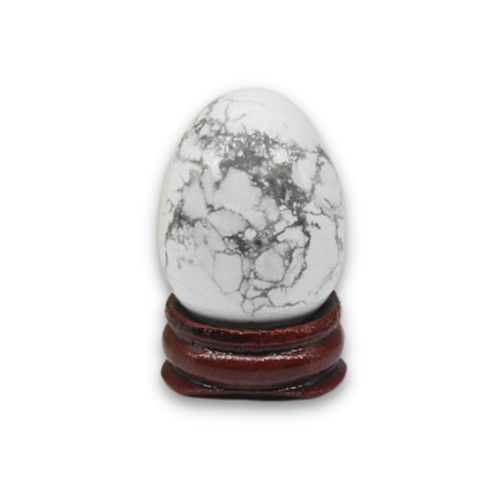 Oeuf de Yoni Massage en Turquoise blanche "Sagesse & Conscience"