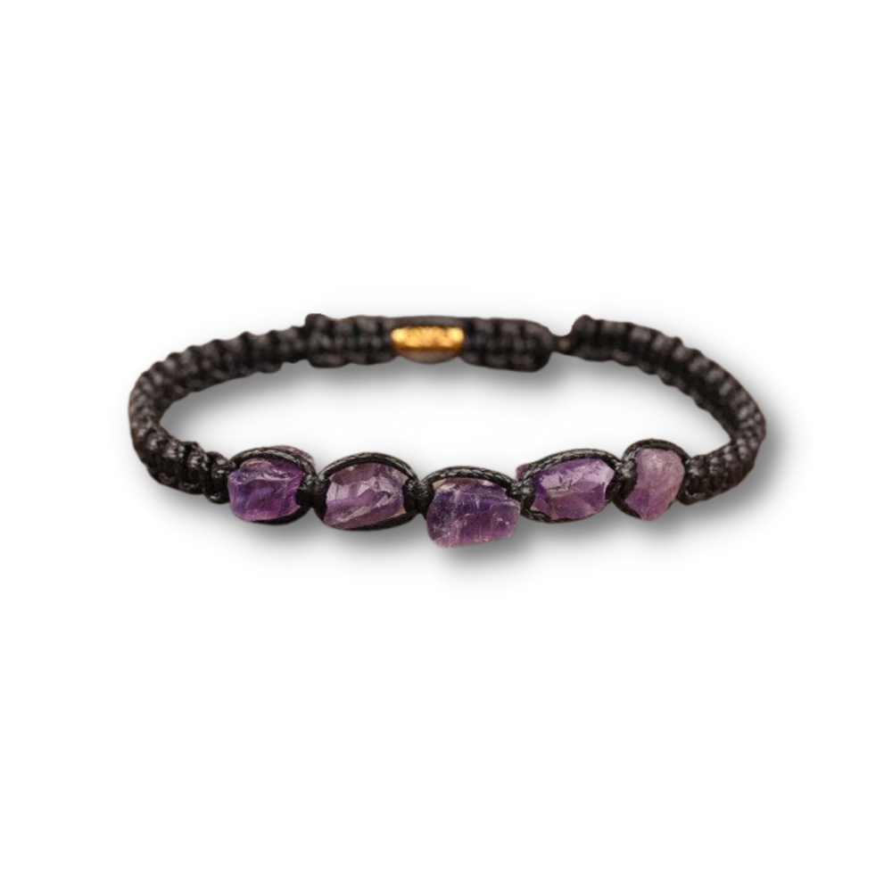 Bracelet Shamballa en Améthyste "Force & Sagesse"