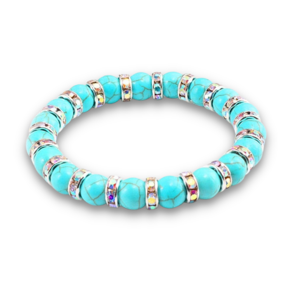 Bracelet en Turquoise bleue "Sérénité & Bien être"