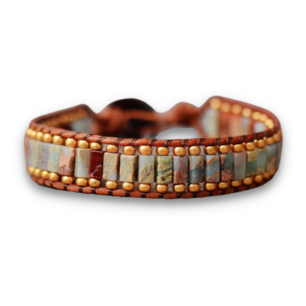 Bracelet Bohémien en Jaspe "Épanouissement & Estime de soi"