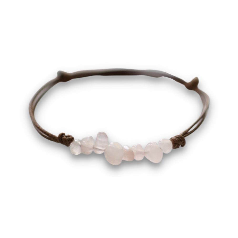 Bracelet en Quartz rose "Amour & Confiance en soi" - Ajustable