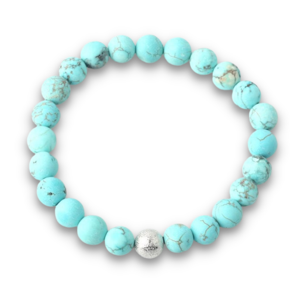 Bracelet en Turquoise bleue "Sérénité & Bien être"