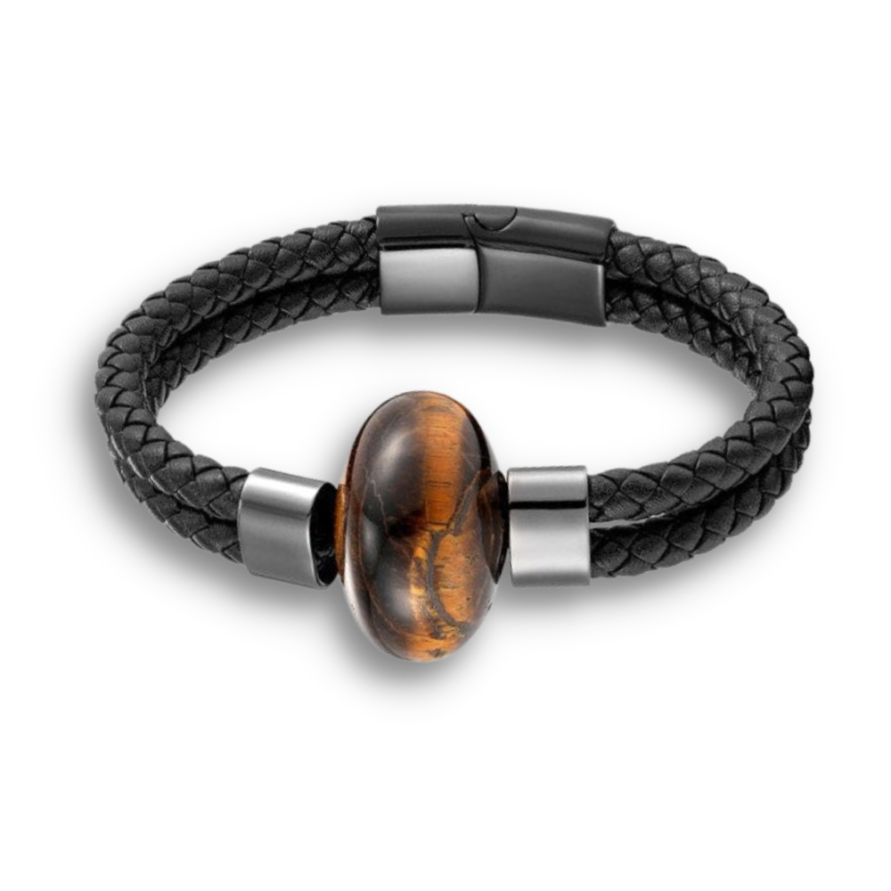 Bracelet en Oeil de tigre "Courage & Audace"
