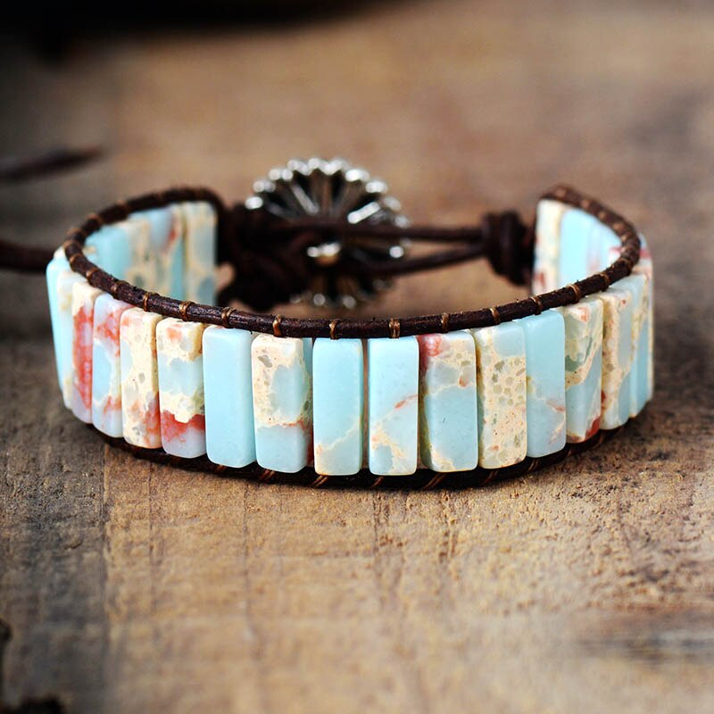 Bracelet Bohémien en Jaspe "Épanouissement & Estime de soi"