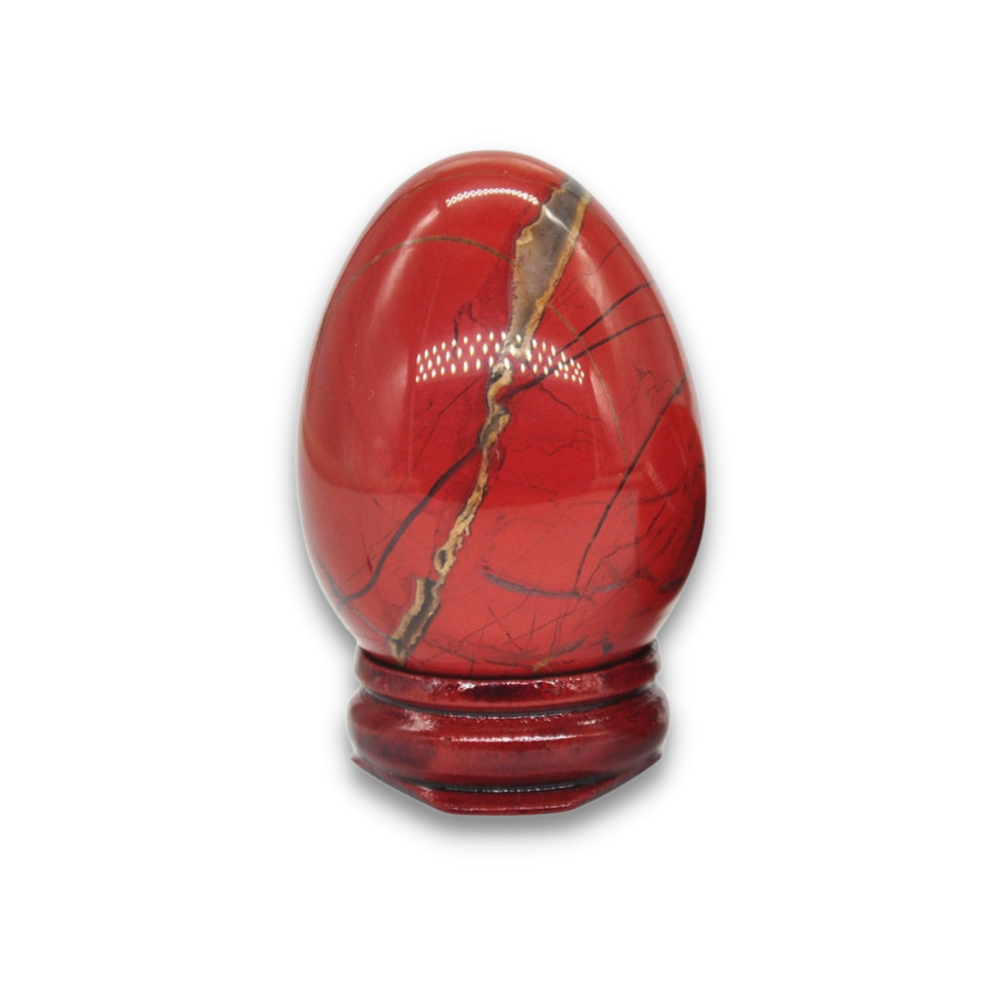 Oeuf de Yoni Guérison en Jaspe rouge "Force & Spiritualité"