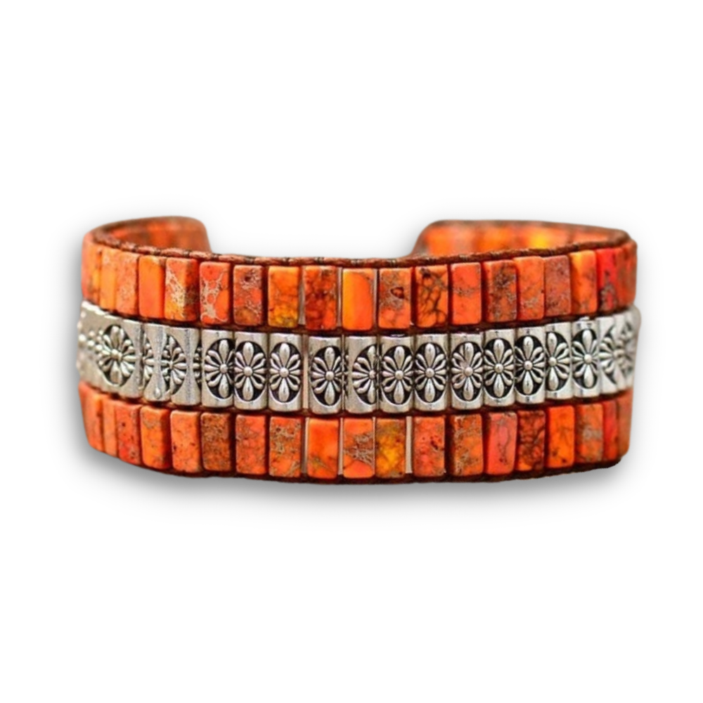 Bracelet Bohémien en Jaspe "Épanouissement & Estime de soi"