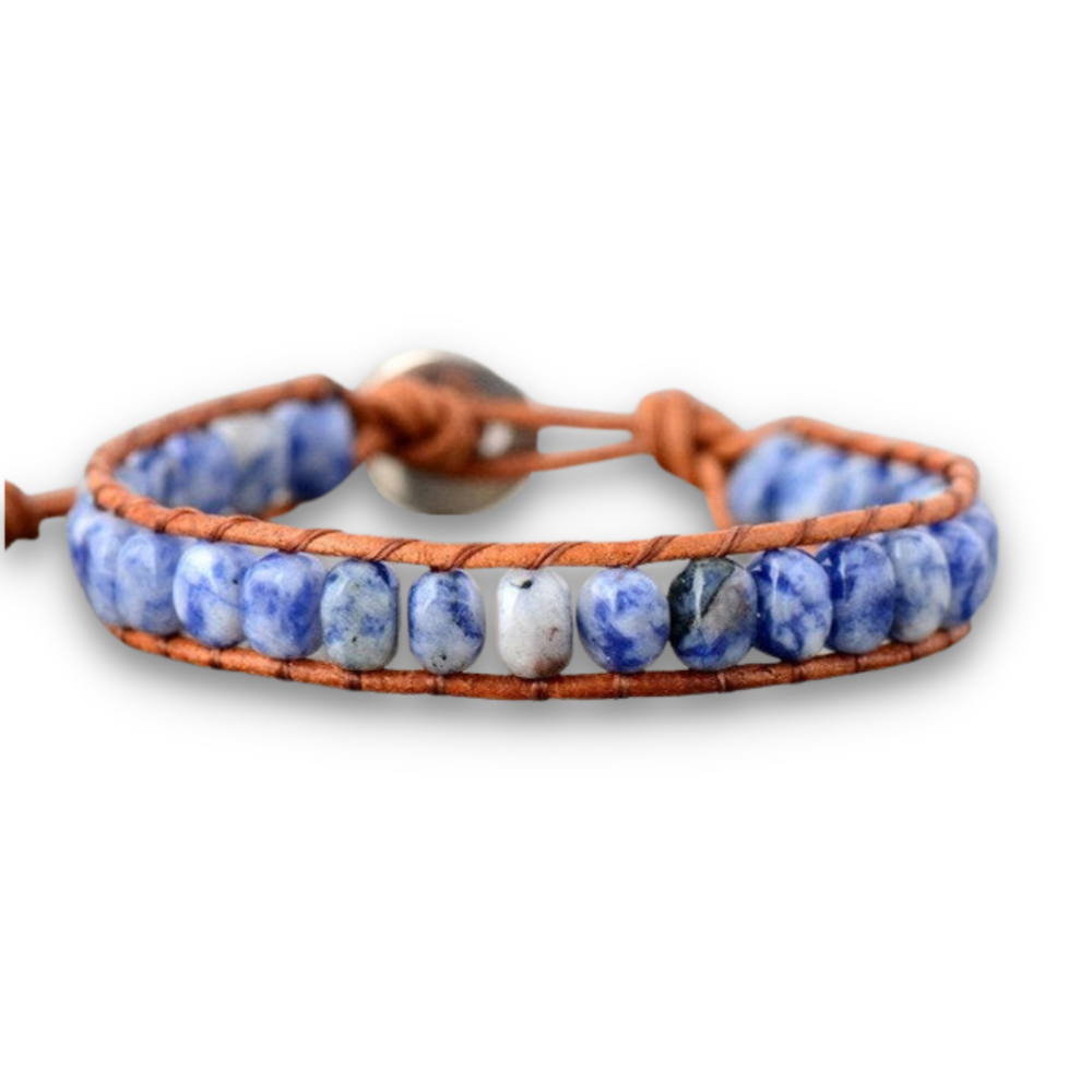 Bracelet Bohémien en Sodalite "Humilité & Courage"