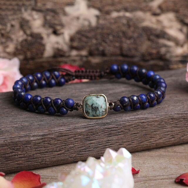 Bracelet Yoga en Lapis Lazuli "Santé & Harmonie"