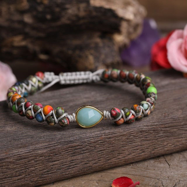Bracelet Yoga en Amazonite "Paix & Courage"