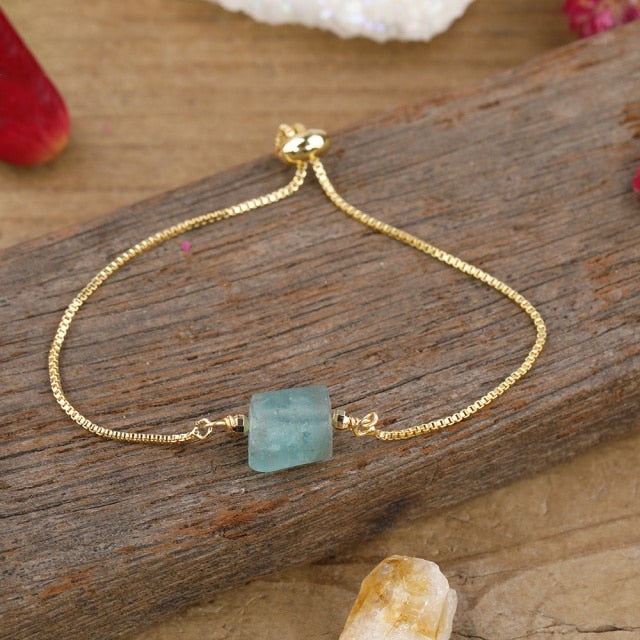 Bracelet en Apatite bleue "Communication & Relaxation"