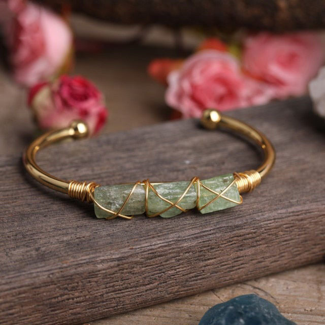 Bracelet en Apatite verte "Écoute & Compassion"
