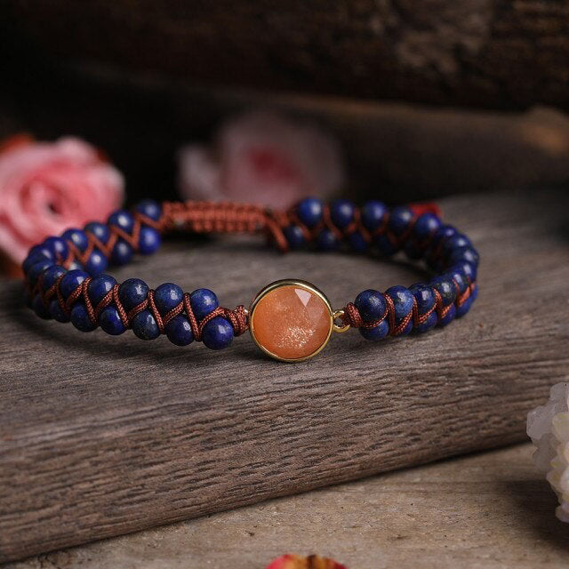 Bracelet Yoga en Lapis Lazuli "Santé & Harmonie"