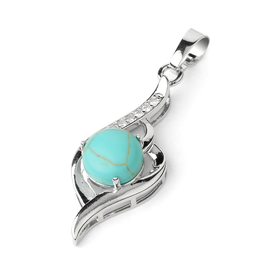 Pendentif en Turquoise "Stabilité & Empathie"