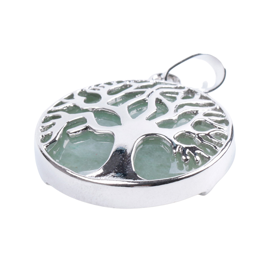 Pendentif en Aventurine "Chance & Fortune" - Arbre de vie