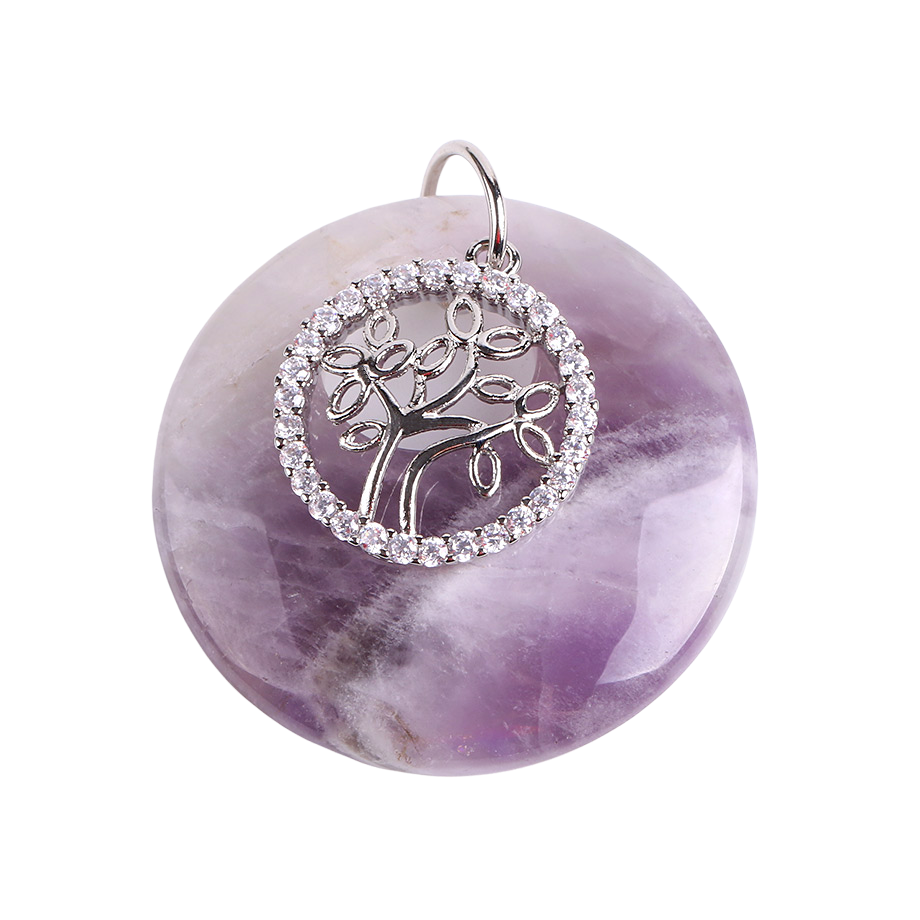 Pendentif en Améthyste "Force & Sagesse" - Arbre de vie
