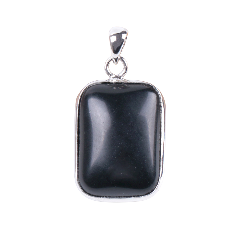 Pendentif Reiki en Agate noire "Persévérance & Protection"