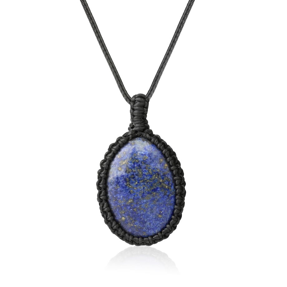 Cordon et son Pendentif en Lapis-Lazuli "Santé & Harmonie"