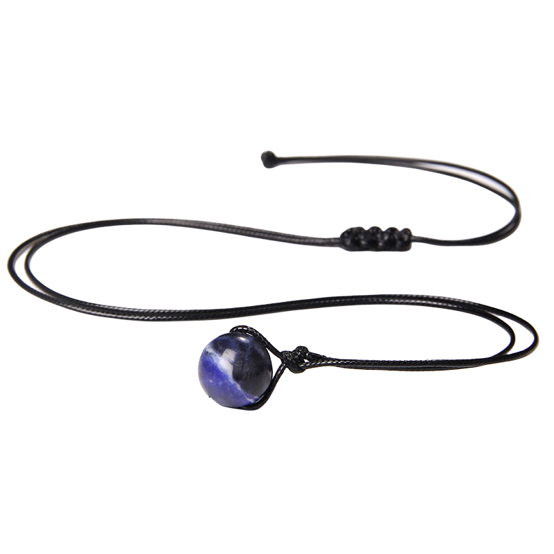 Cordon et son Pendentif Guérison en Sodalite "Humilité & Courage"