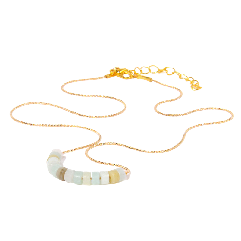 Collier Yoga en Amazonite "Paix & Courage"