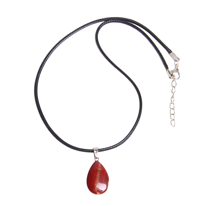 Cordon et son Pendentif en Agate "Ancrage & Equilibre" - Goutte