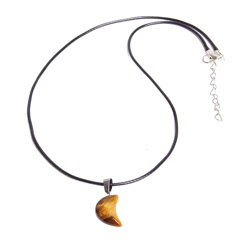 Cordon et son Pendentif en Oeil de tigre "Courage & Audace"