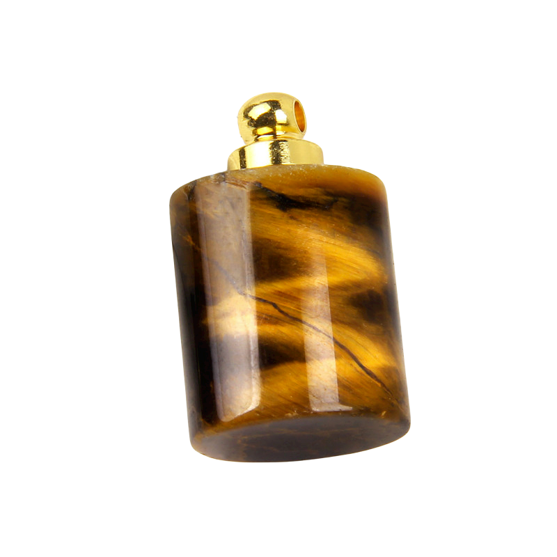 Pendentif Guérison en Oeil de tigre "Courage & Audace" - Flacon