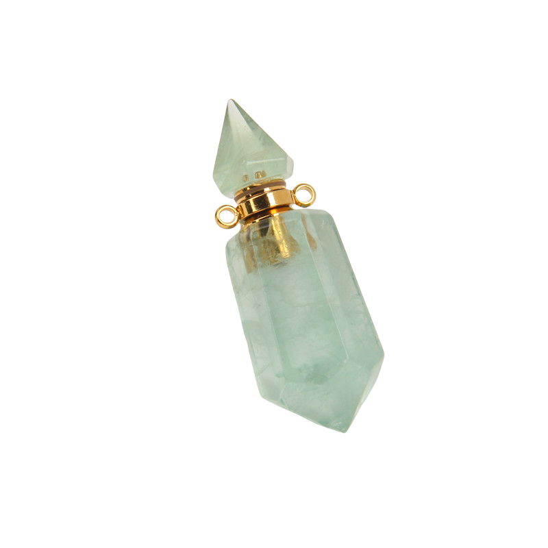 Pendentif Guérison en Fluorite "Stabilité & Clairvoyance" - Flacon