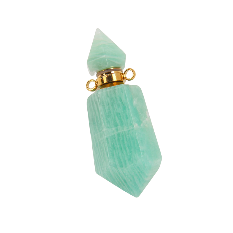 Pendentif Guérison en Amazonite "Paix & Courage" - Flacon