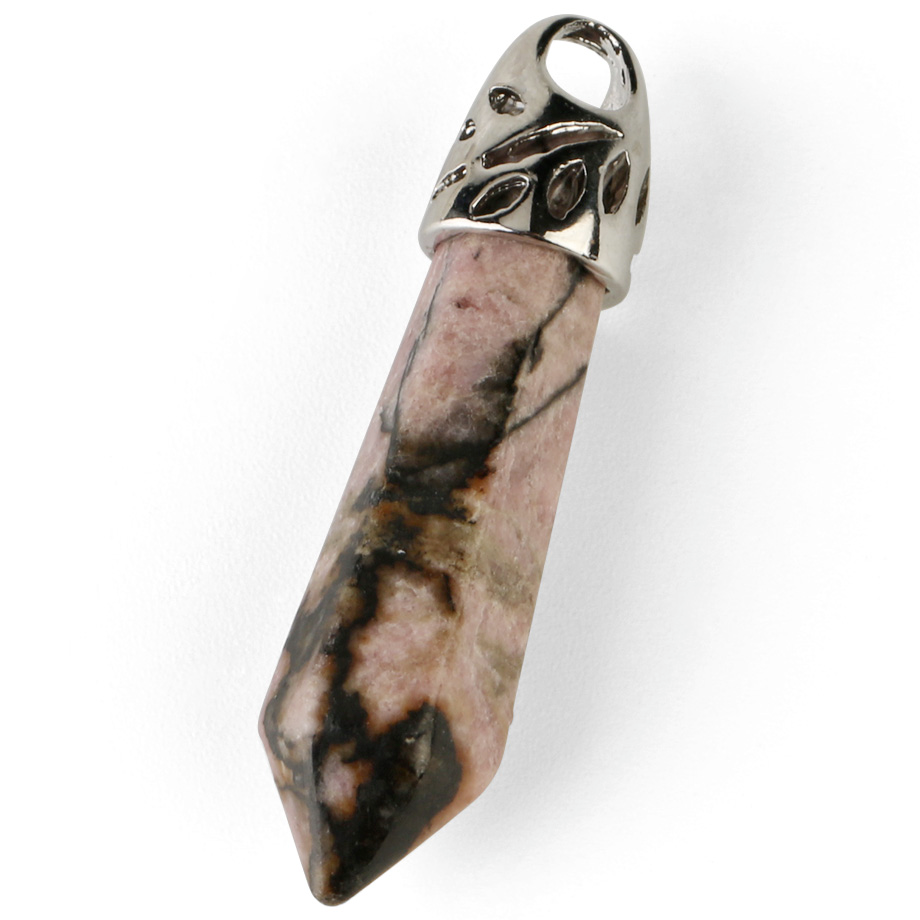Pendentif Guérison en Rhodonite "Amour & Bienveillance" - Prisme