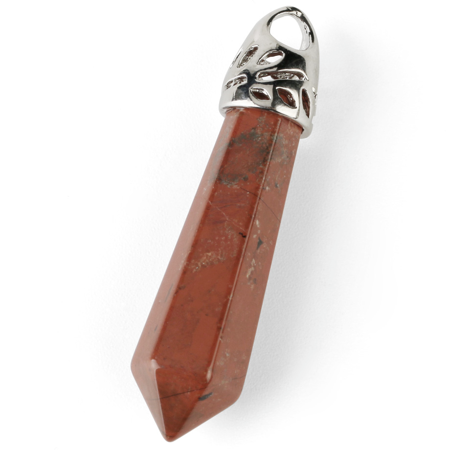 Pendentif Guérison en Jaspe rouge "Force & Spiritualité" - Prisme