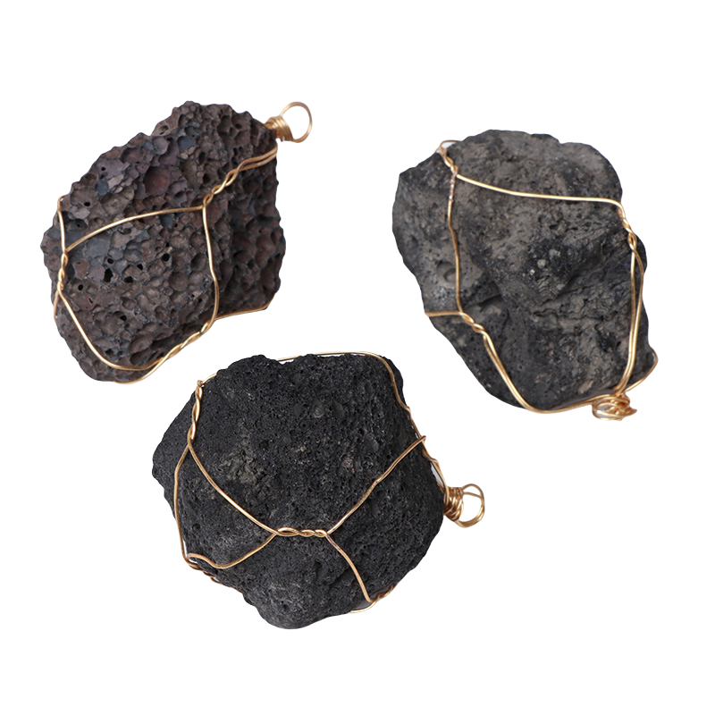 Pendentif en Pierre de lave "Ancrage & Stabilité"