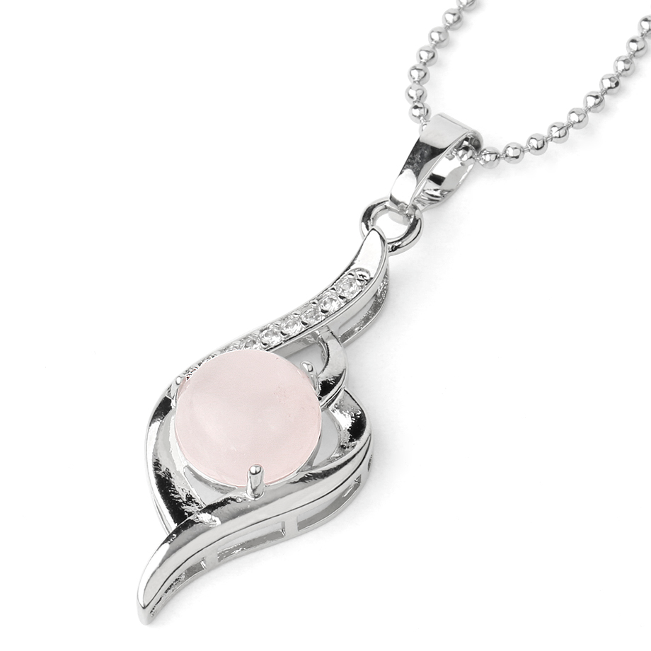 Chaîne et son Pendentif en Quartz rose "Amour & Confiance en soi"