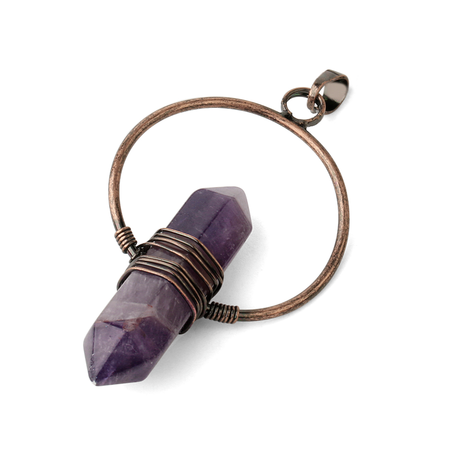 Pendentif Yoga en Améthyste "Force & Sagesse" - Prisme