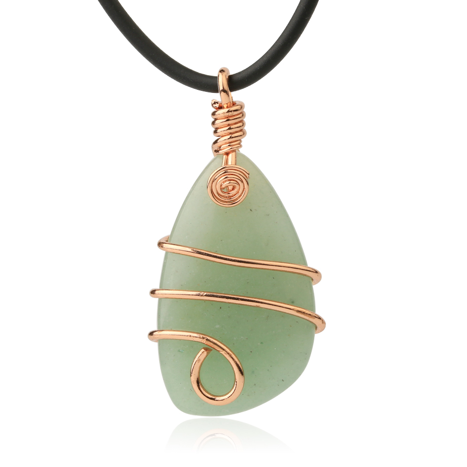 Cordon et son Pendentif en Aventurine "Chance & Fortune"