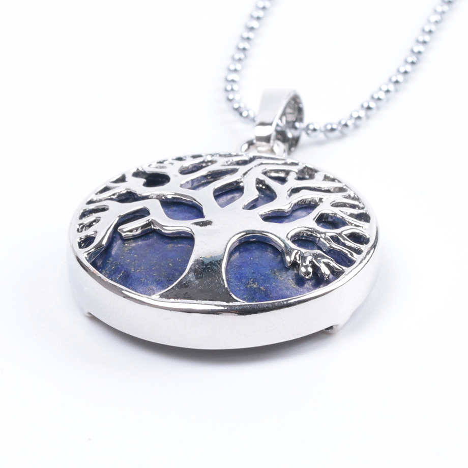 Chaîne et son Pendentif en Lapis-Lazuli "Santé & Harmonie" - Arbre de vie