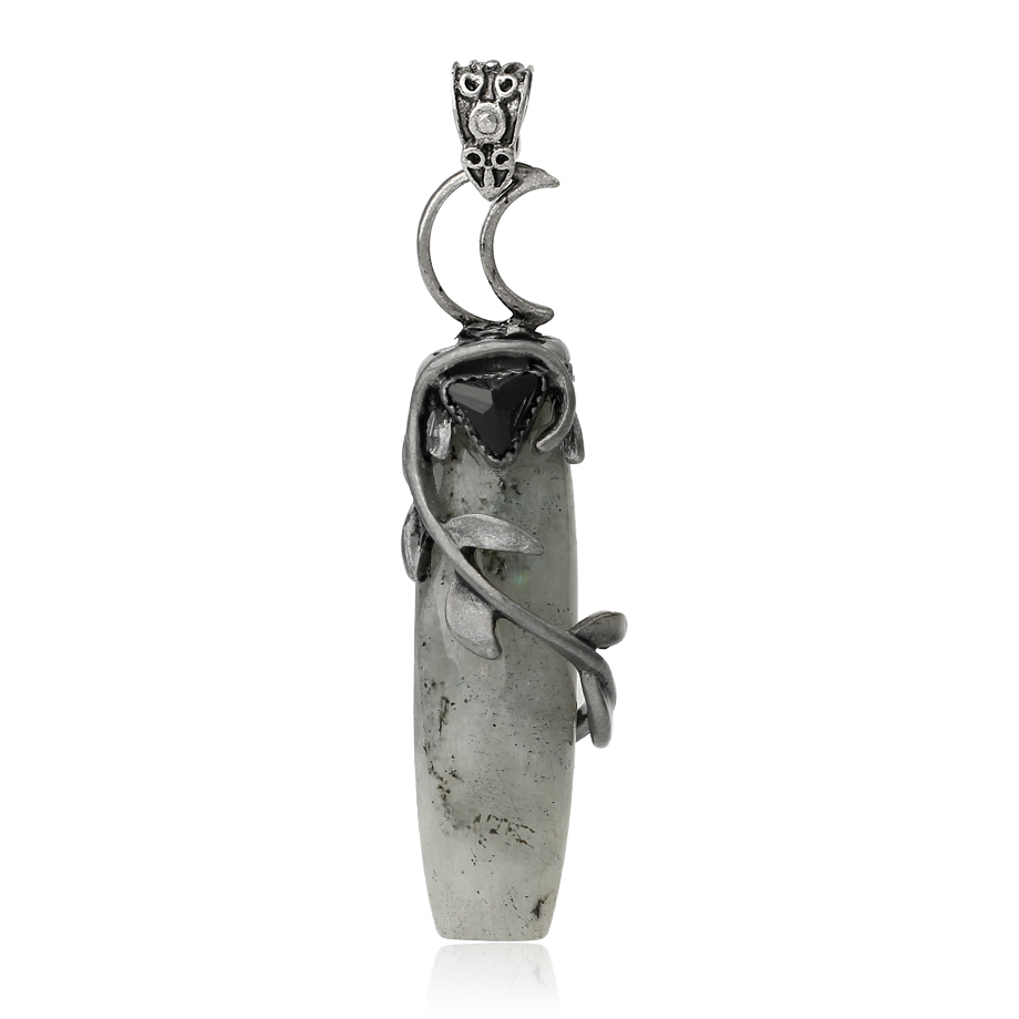 Pendentif en Labradorite "Protection & Développement" - Lune