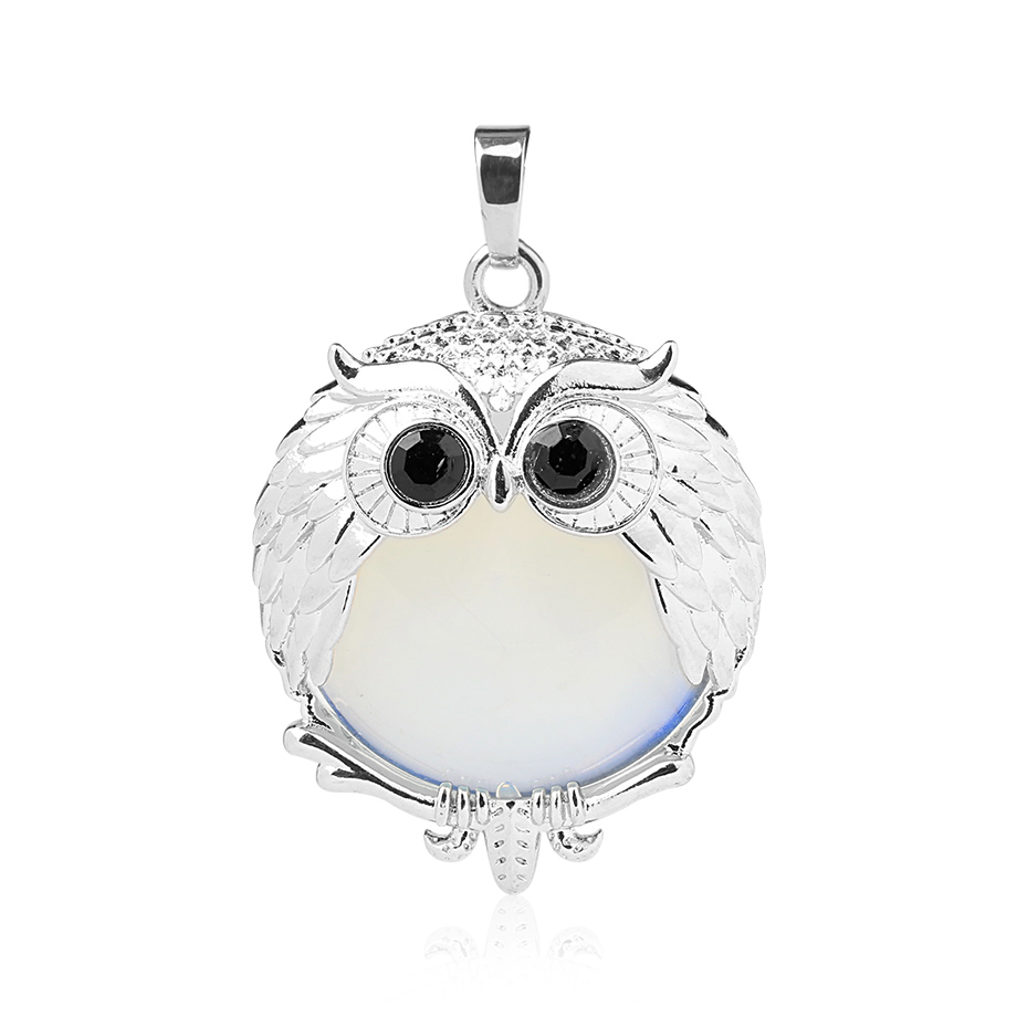 Pendentif Reiki en Opale "Créativité & Spontanéité" - Chouette