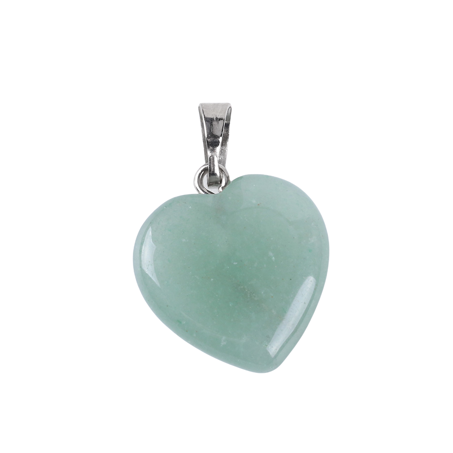 Pendentif Guérison en Aventurine verte "Développement & Épanouissement" - Coeur